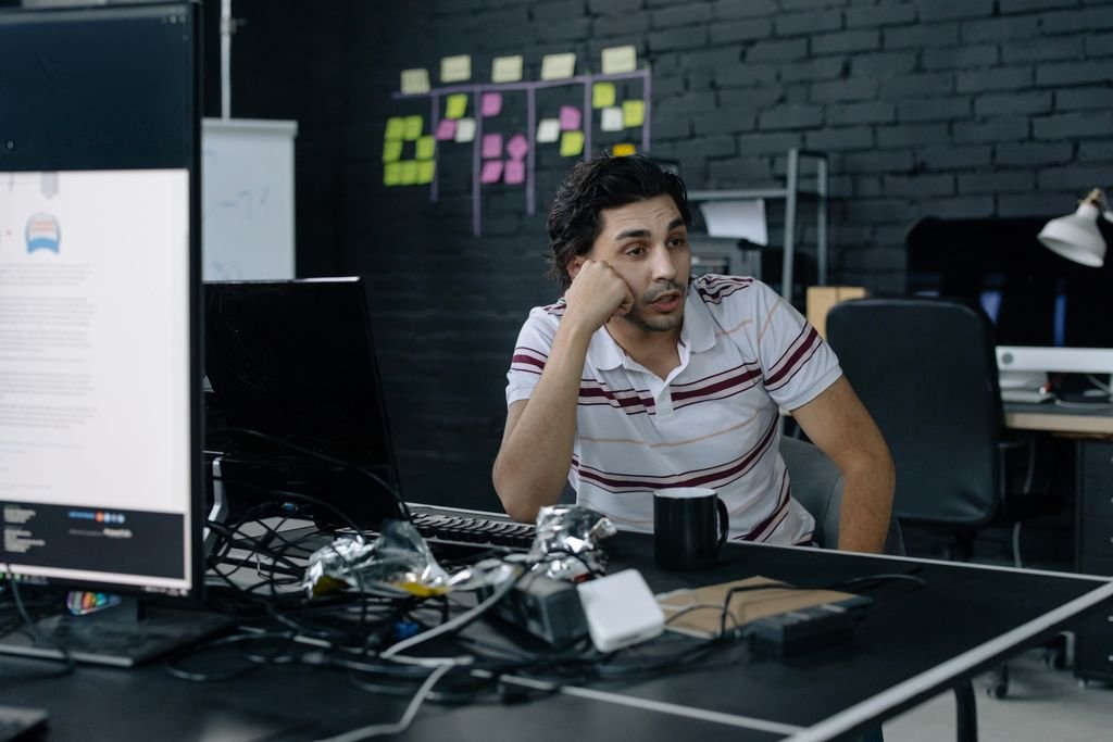 Business owner sitting at a desk in an office